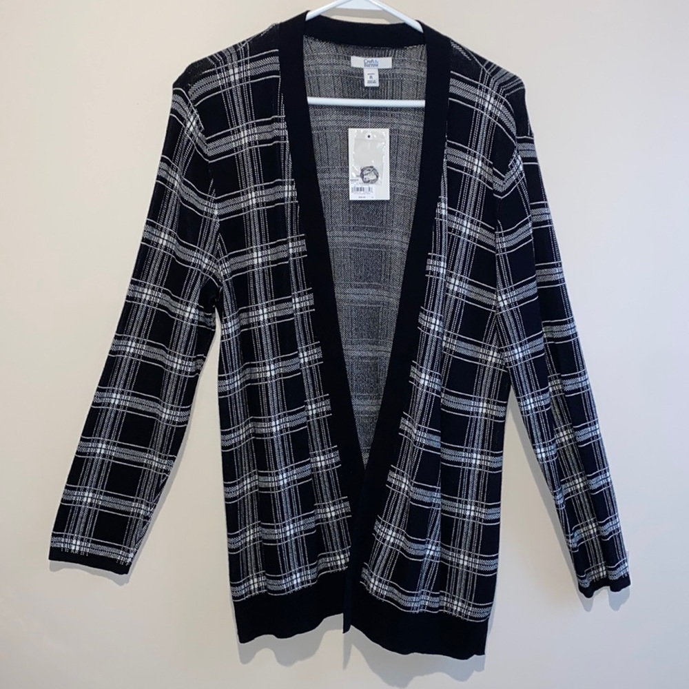 NWT Croft & Barrow Classic Cardigan - open front Size Petite Large